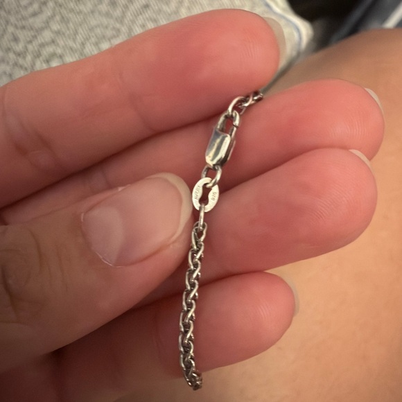 James Avery Textured Silver Cross Pendant & necklace - Picture 5 of 6